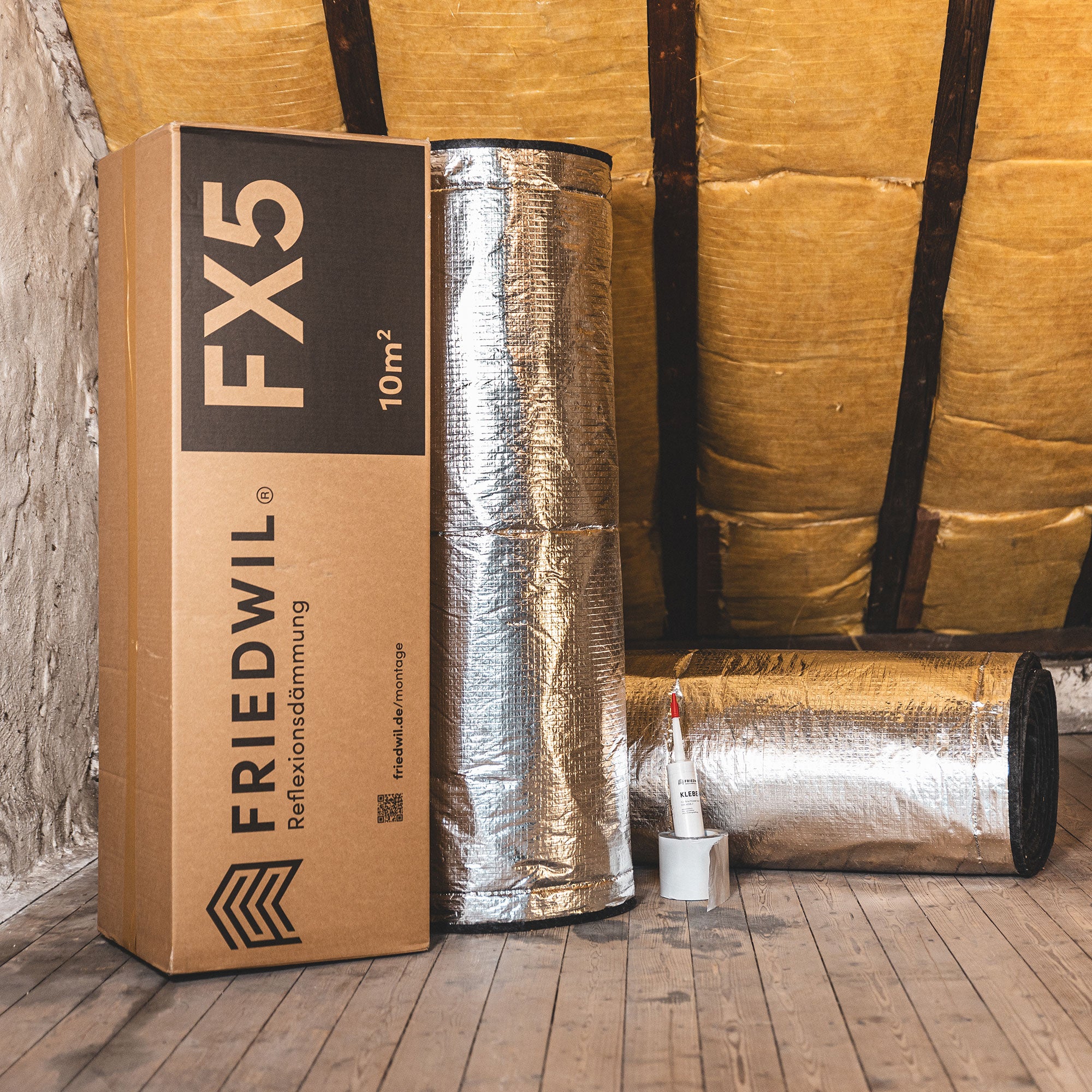 FRIEDWIL FX5 Rolle und Verpackung im Dachstuhl