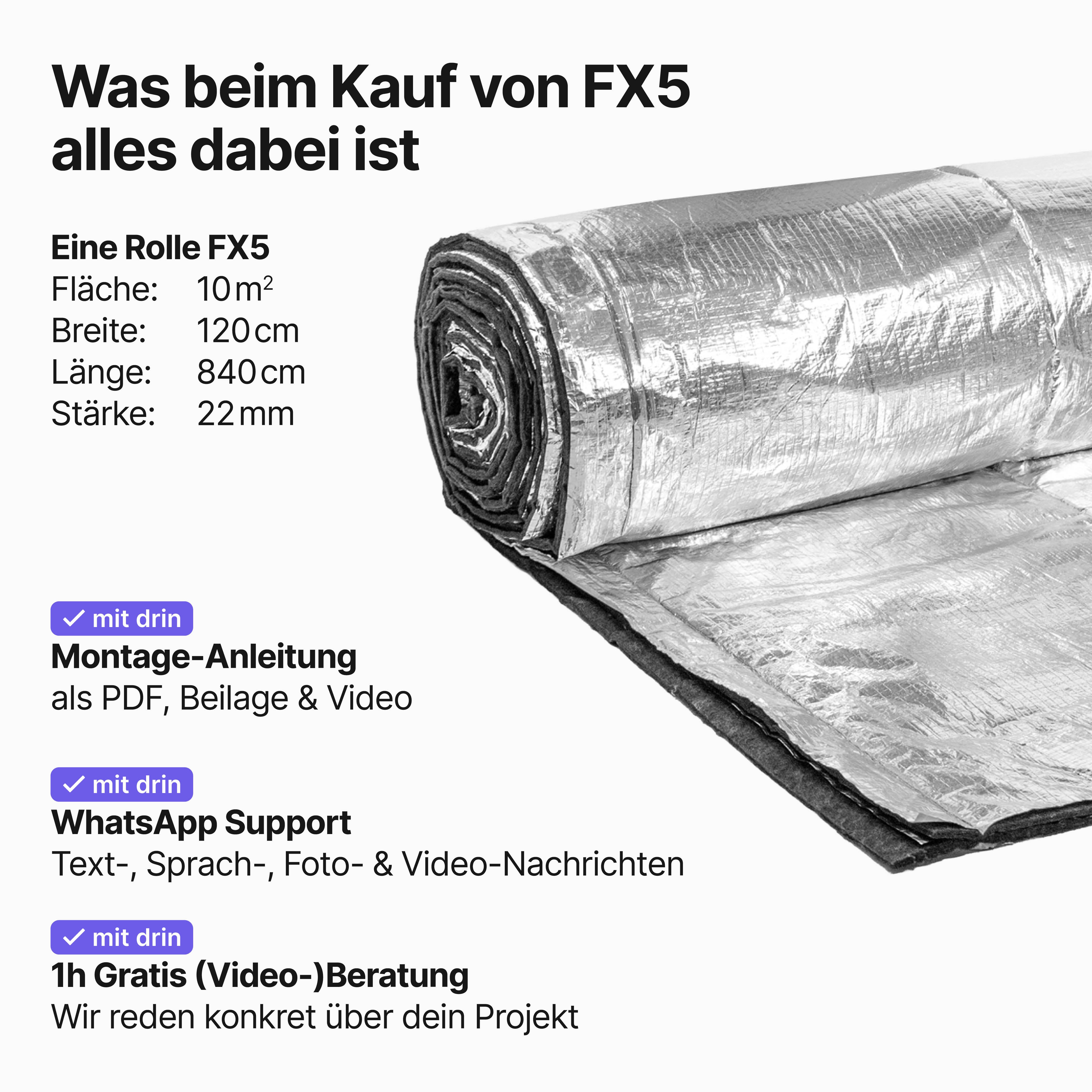 FX5: Untersparrendämmung inkl. Dampfbremse