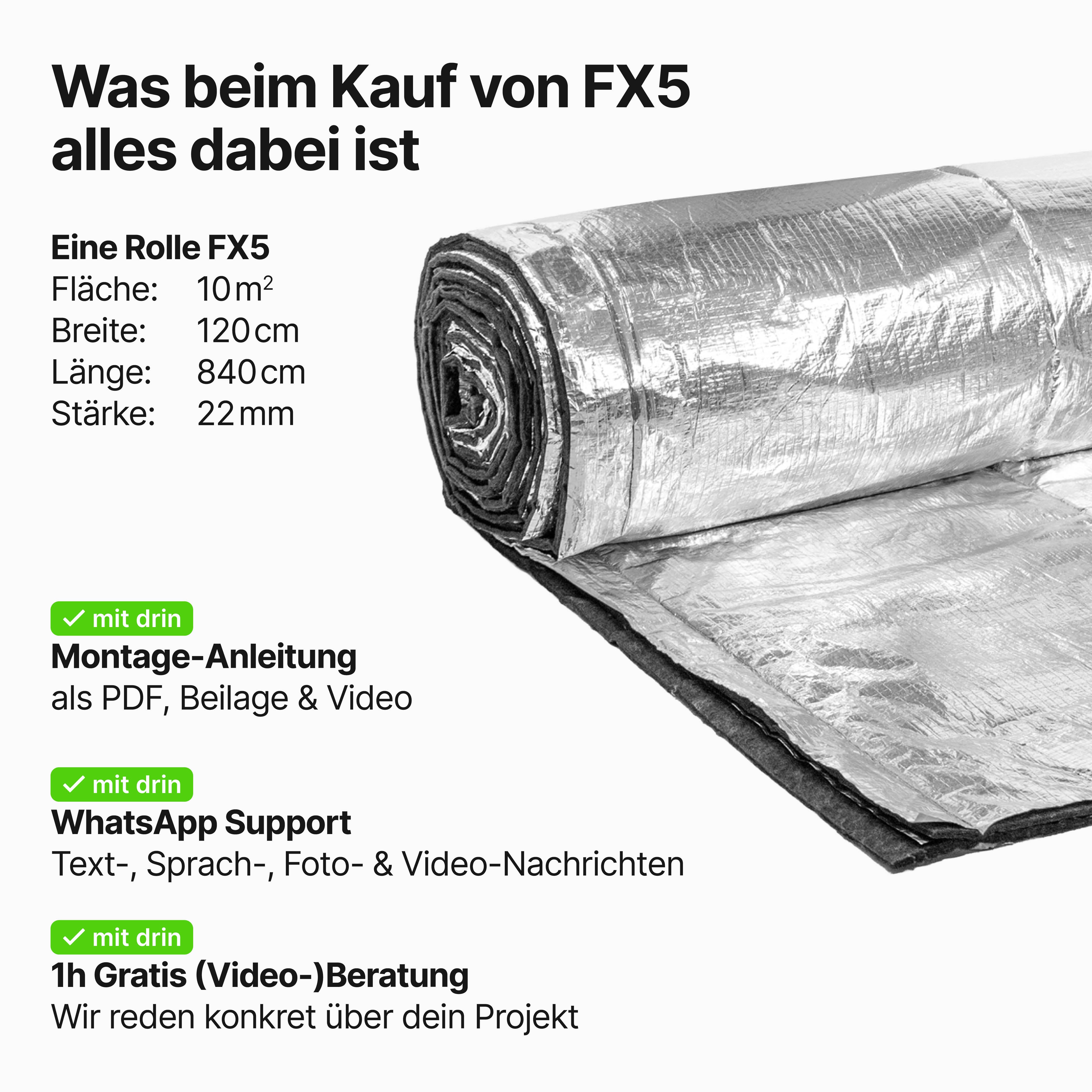 FX5: Untersparrendämmung inkl. Dampfbremse