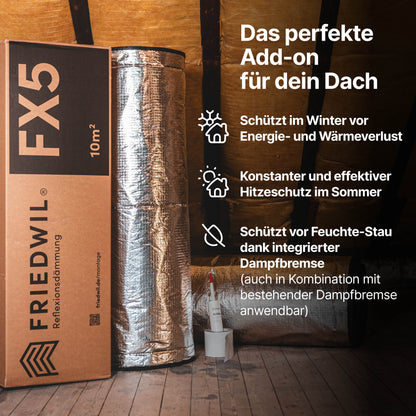 FX5: Untersparrendämmung inkl. Dampfbremse