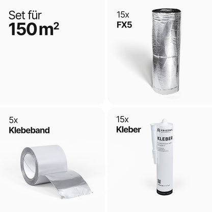 FX5 Flächenset 150 m² – Reflexionsdämmung inklusive Zubehör